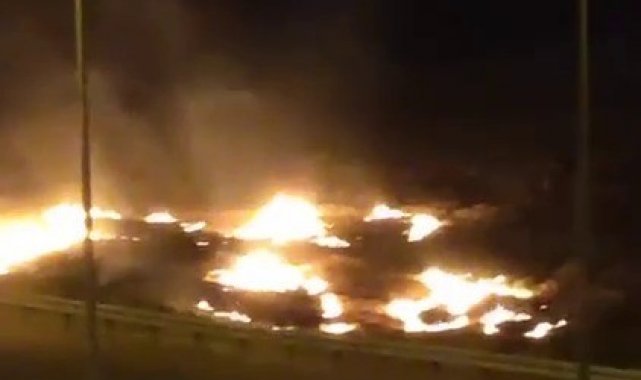 Siirt'te atılan havai fişek yangına neden oldu