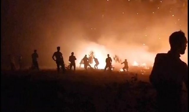 Siirt'te fıstık bahçesinde çıkan yangın, ormana da sıçradı