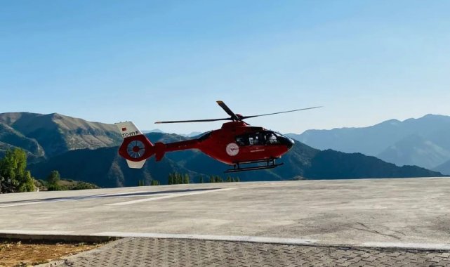 Şırnak'ta helikopter ambulans help sendromlu vatandaş için havalandı