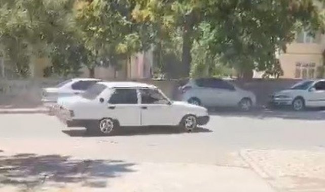 Sokak ortasında drift atan ehliyetsiz sürücüye 28 bin 532 lira ceza