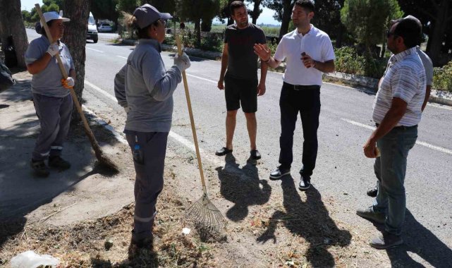 Söke Belediyesi ekipleri Güllübahçe'de temizlik çalışması başlattı