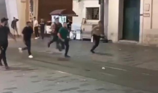 Taksim'de torpil paniği: o anlar kamerada