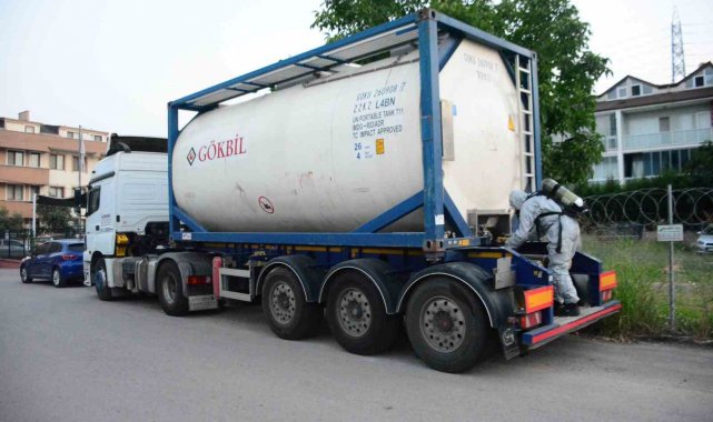 Tankerden gaz sızıntısı ve koku ihbarı AFAD ekiplerini harekete geçirdi