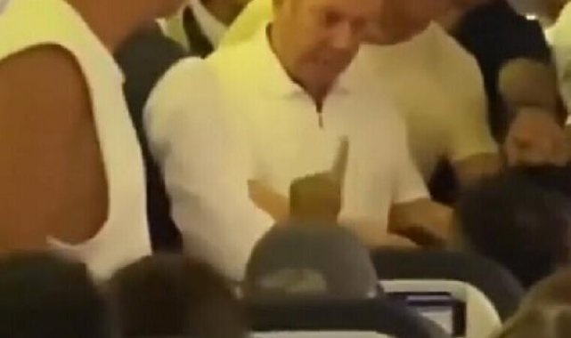 Uçaktaki tartışma, Aziz Yıldırım'ın araya girmesiyle sonlandı