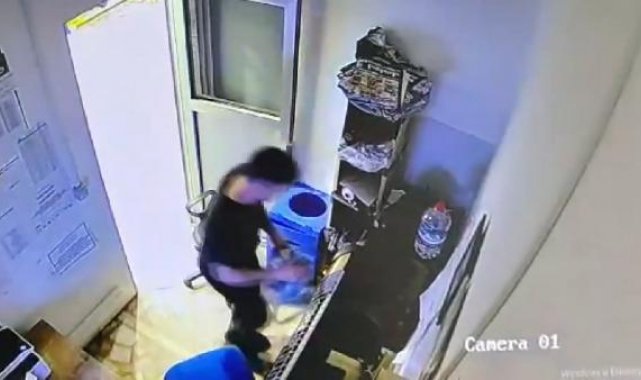 Ümraniye'de hırsızlık kamerada