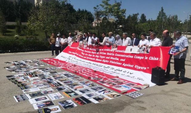 Uygur Türklerinden Çin'deki yakınlarının serbest bırakılması için eylem