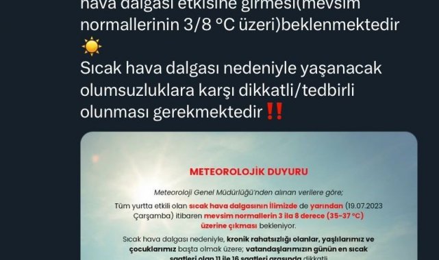 Valilik uyardı, o saatlere dikkat