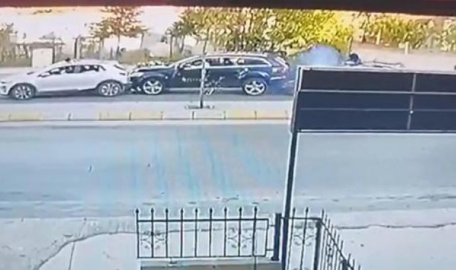5 kişinin yaralandığı düğün konvoyundaki zincirleme kaza kamera