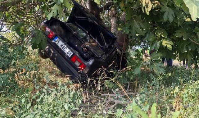 Ağaca çarpan otomobilin sürücüsü ile arkadaşı öldü