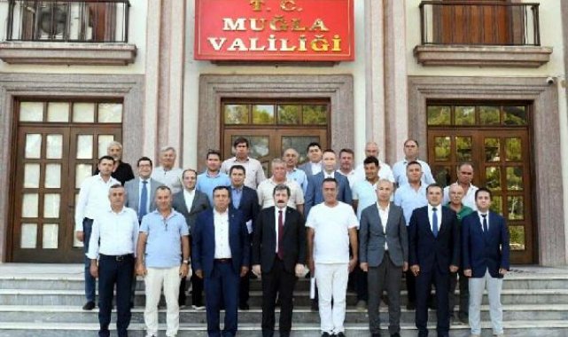 Akbelen muhtarları Muğla Valiliği'ni ziyaret etti