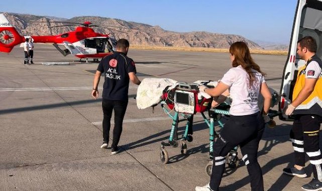 Ambulans helikopter, kanser hastası için havalandı