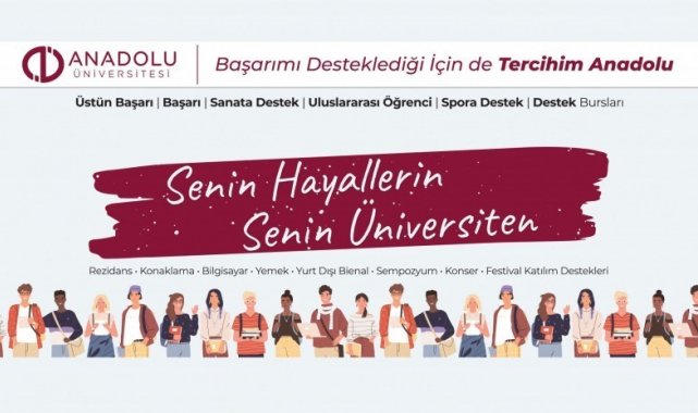 Anadolu Üniversitesi onlarca bursuyla başarının yanında