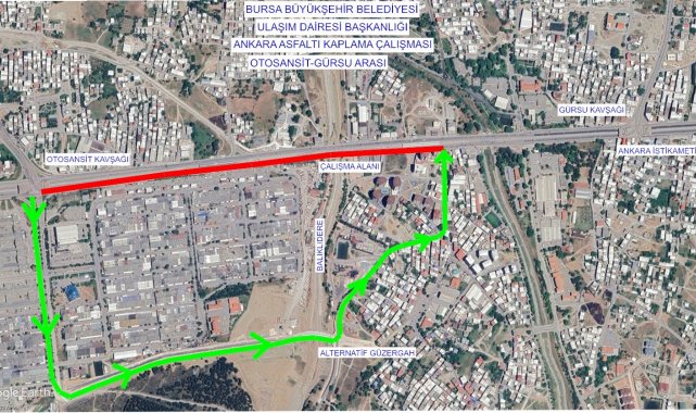Ankara yolunda trafik düzenlemesi