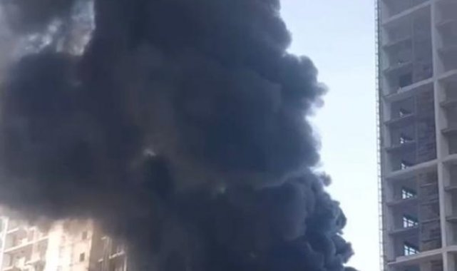 Ankara'da inşaat halindeki sitede yangın