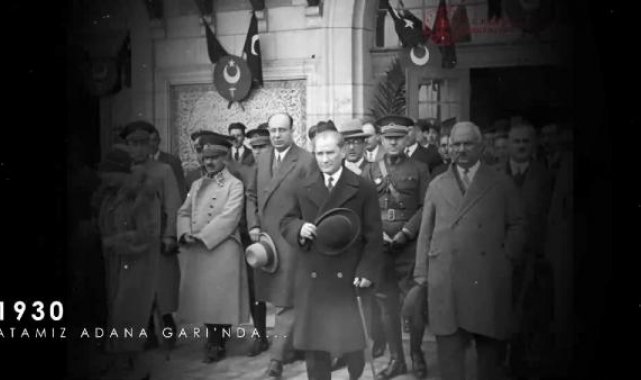 Atatürk'ün restore edilmiş arşivlik görüntüleri izleyicilere sunuldu