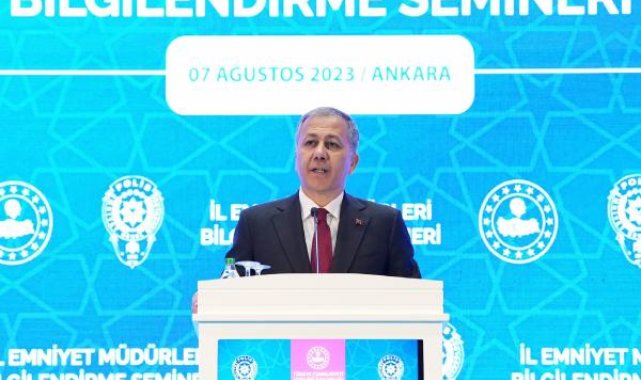 Bakan Yerlikaya: Halkımızın huzur ve güvenliğini sağlamak için varız