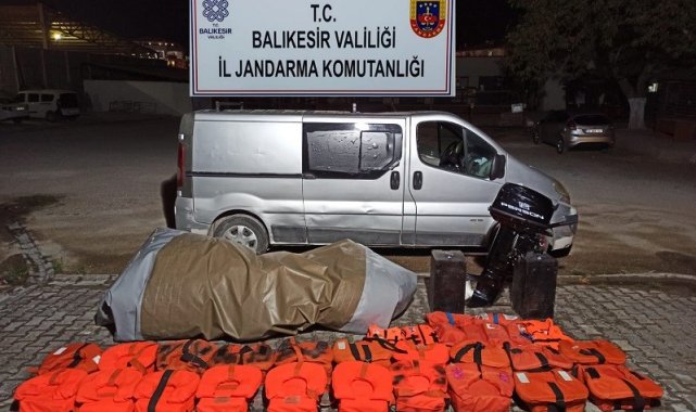 Balıkesir il jandarma komutanlığınca, göçmen kaçakçılığı operasyonu