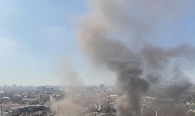 Bayrampaşa'da iş merkezinde yangın çıktı -1