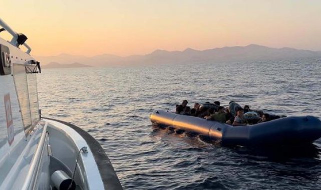 Bodrum'da 35 kaçak göçmen kurtarıldı, 21 kaçak göçmen yakalandı