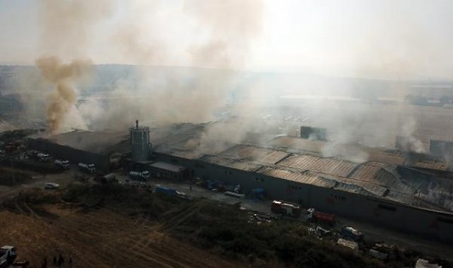 Bursa'da 10 fabrikanın yandığı yangın, kaynak yapılırken sıçrayan kıvılcımdan çıkmış