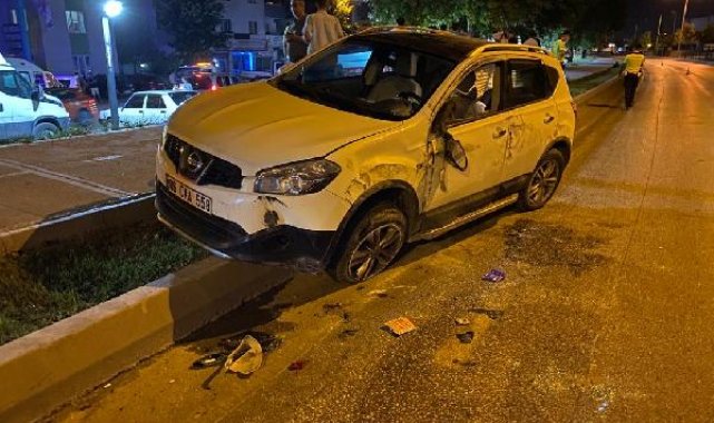 Cipe çarpan otomobil, binanın otoparkına düştü: 5 yaralı