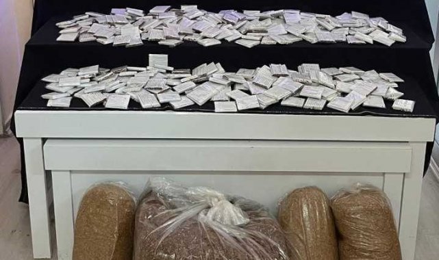 Denizli'de binlerce kaçak tütün ürünü ele geçirildi