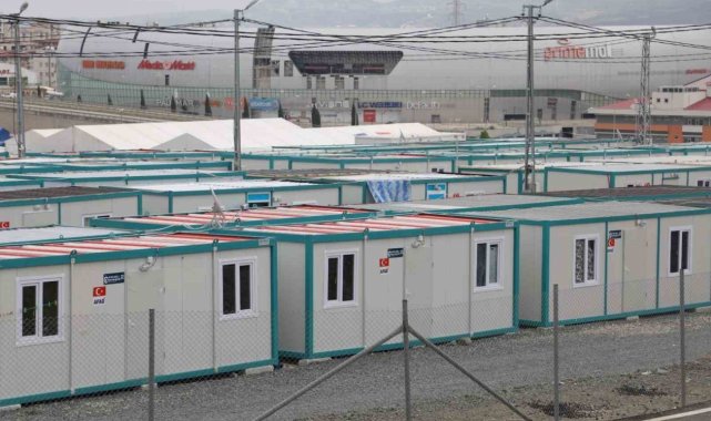 Depremzedeler için 541 konteyner