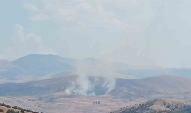 Develi'de anız yangını: Ekipler söndürmek için çalışıyor