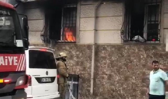 Esenyurt'ta bir adam eşi ve çocuklarının içinde bulunduğu daireyi yaktı