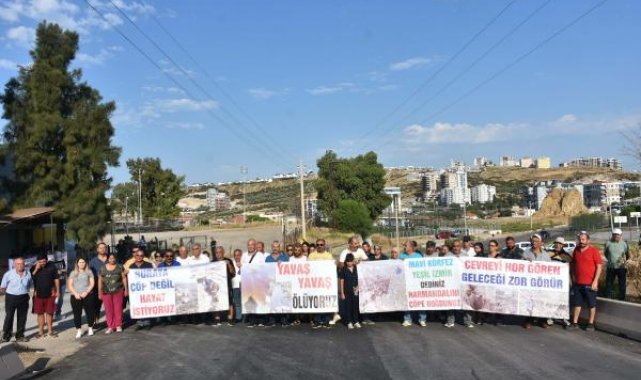 İzmir'de 'çöp tesisi' eylemi