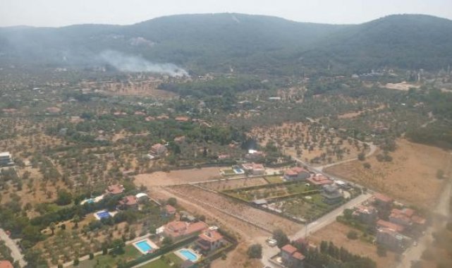 İzmir'de çıkan orman yangını, yarım saatte kontrol altına alındı