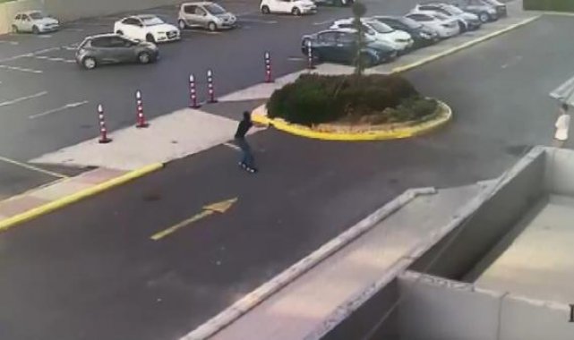 Kartal'da otoparkta silahlı saldırı kamerada