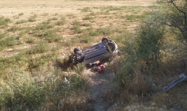 Kontrolden çıkan otomobil takla attı: 1 yaralı