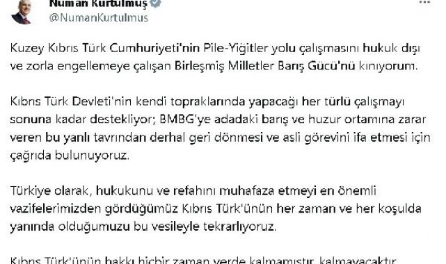Meclis Başkanı Kurtulmuş'tan BMBG'ye kınama