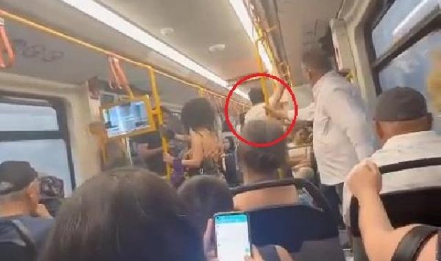Metroda eşini bir kadınla görünce sinirlendi; o anlar kamerada