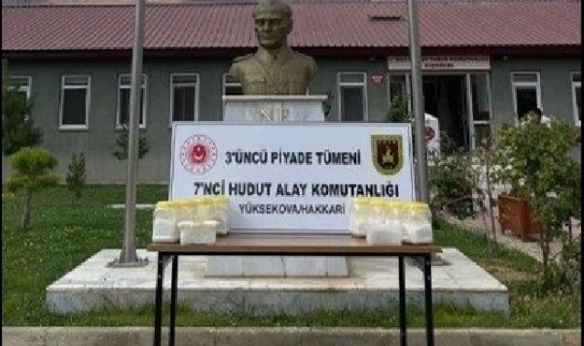 MSB: Hakkari hudut hattında 9 bin 888 gram metamfetamin ele geçirdi