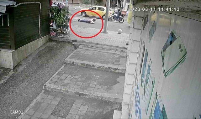 Ölümün teğet geçtiği anlar kamerada...