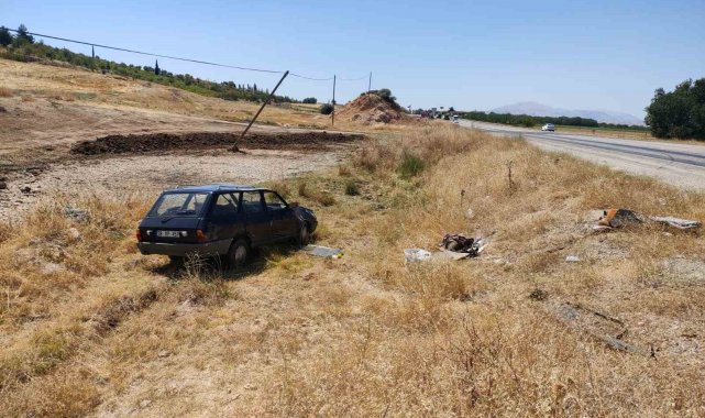 Otomobil şarampole yuvarlandı: 1 yaralı