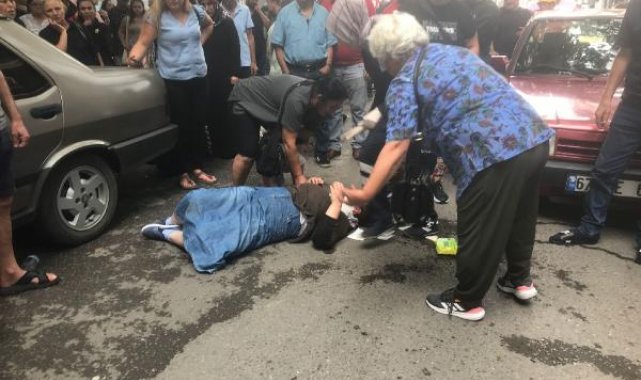 Otomobilin çarptığı yaya, yaralandı