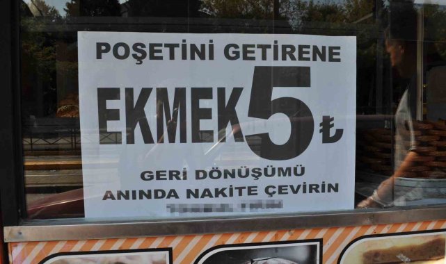 Poşetini getirene ekmek 7 lira yerine 5 lira