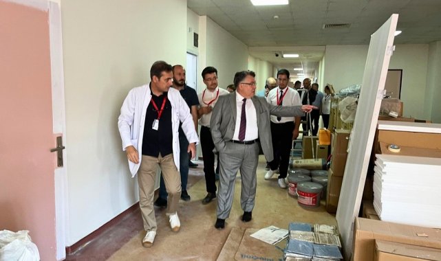 Rektör Özölçer, hastanedeki çalışmaların tamamlanması talimatını verdi