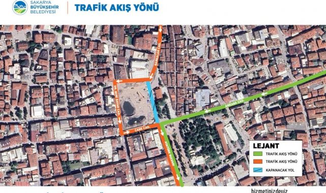Sakarya Büyükşehir'den uyarı: Bankalar Caddesi trafiğe kapanıyor