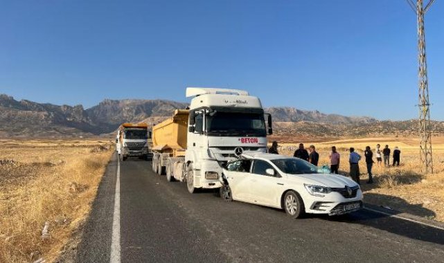 Silopi'de hafriyat kamyonunun çarptığı otomobildeki 1 kişi öldü, 2 kişi yaralandı