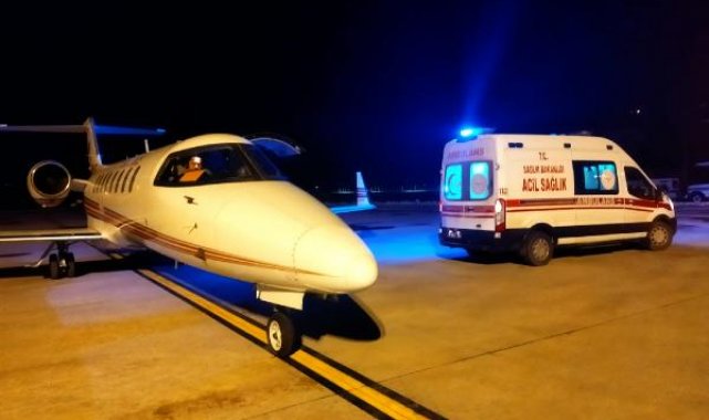 Siroz hastası, ambulans uçakla Bursa'ya sevk edildi