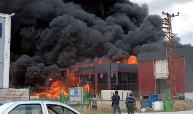 Tekirdağ'daki fabrika yangını 9 saatte söndürüldü