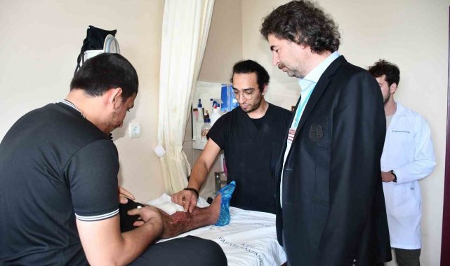 Trafik kazası geçiren genç için seferber oldular