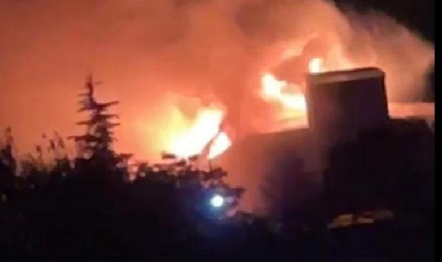 Tunceli'de taburun yatakhanesinde yangın