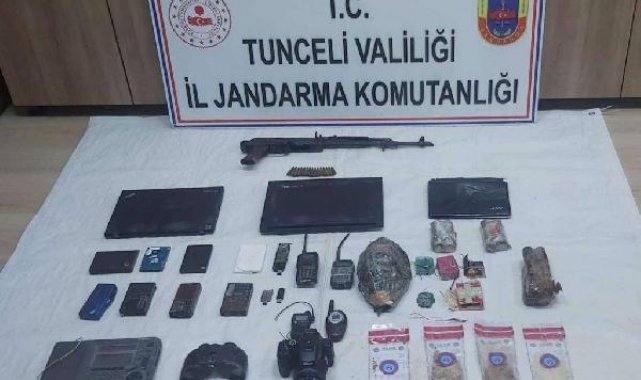 Tunceli'den teröristlere ait silah ve patlayıcı ele geçirildi