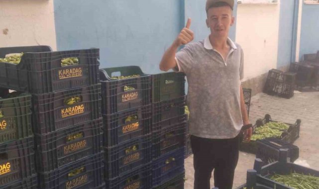 Ürettikleri ürünleri Eskişehir haline satıyorlar