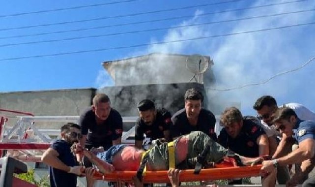 Yalova'da 4 katlı binada çıkan yangında alevlerin arasında kalarak yaralandı